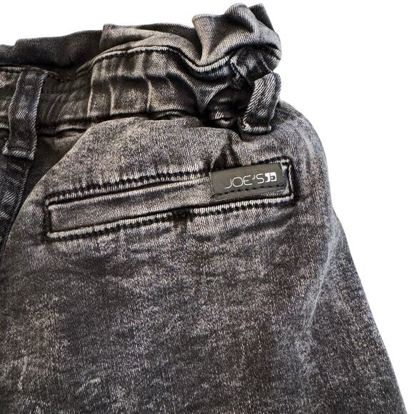 Joe's Jeans Acid Wash High Waist Denim Ruffle Paperbag Shorts 10 - Picture 3 of 12